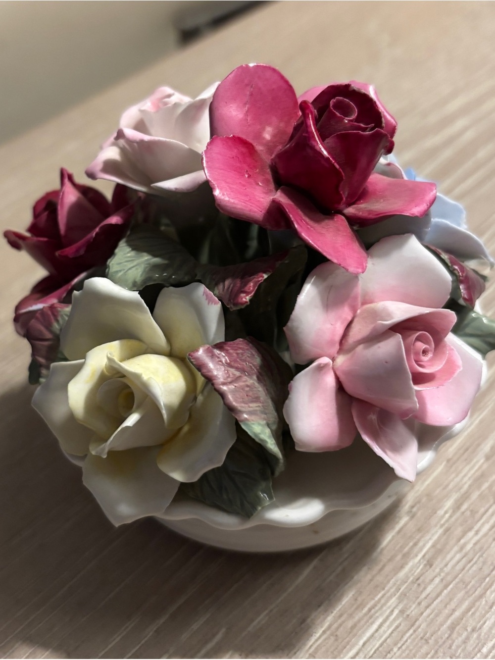 Staffordshire porcelain rose bouquet.